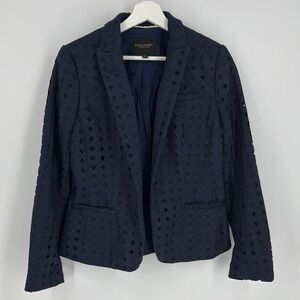 Banana Republic Navy Textured Blazer